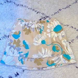 Anthropologie Floral Tiered Skirt w/Pockets